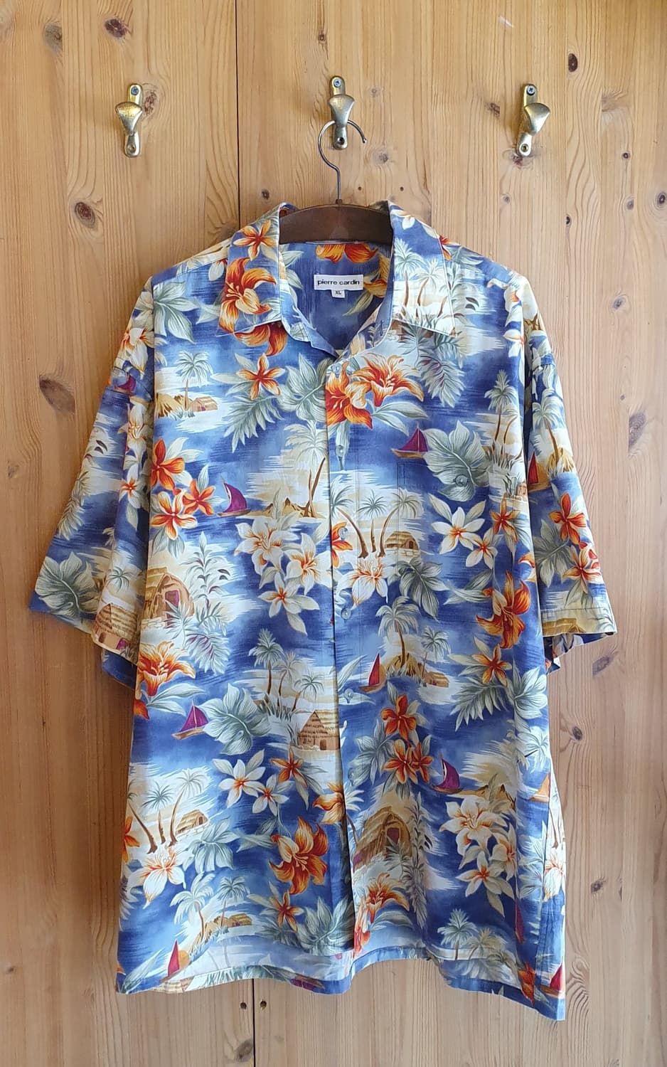 120(3XL) .하와이안 셔츠(블루)  상품이미지1