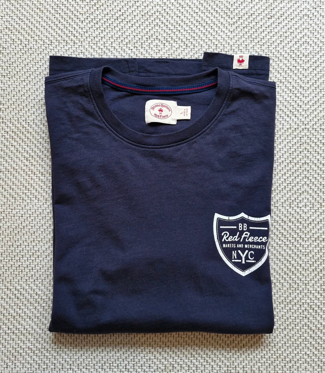 브룩스브라더스 레드플리스 크루넥 반팔티 L  상품이미지1