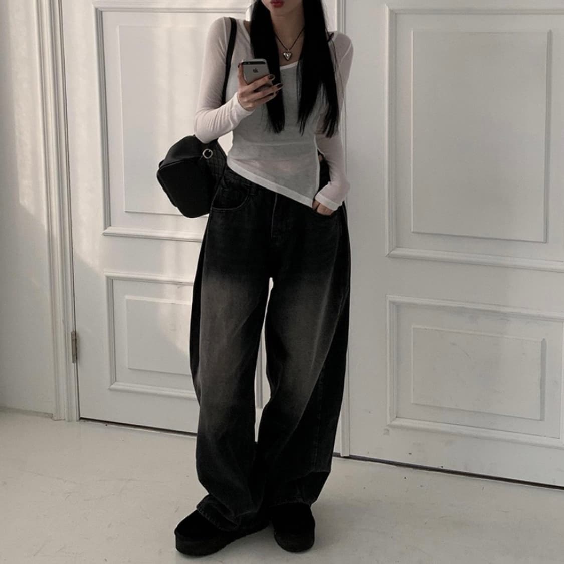 핀턱 와이드 팬츠 상품이미지2