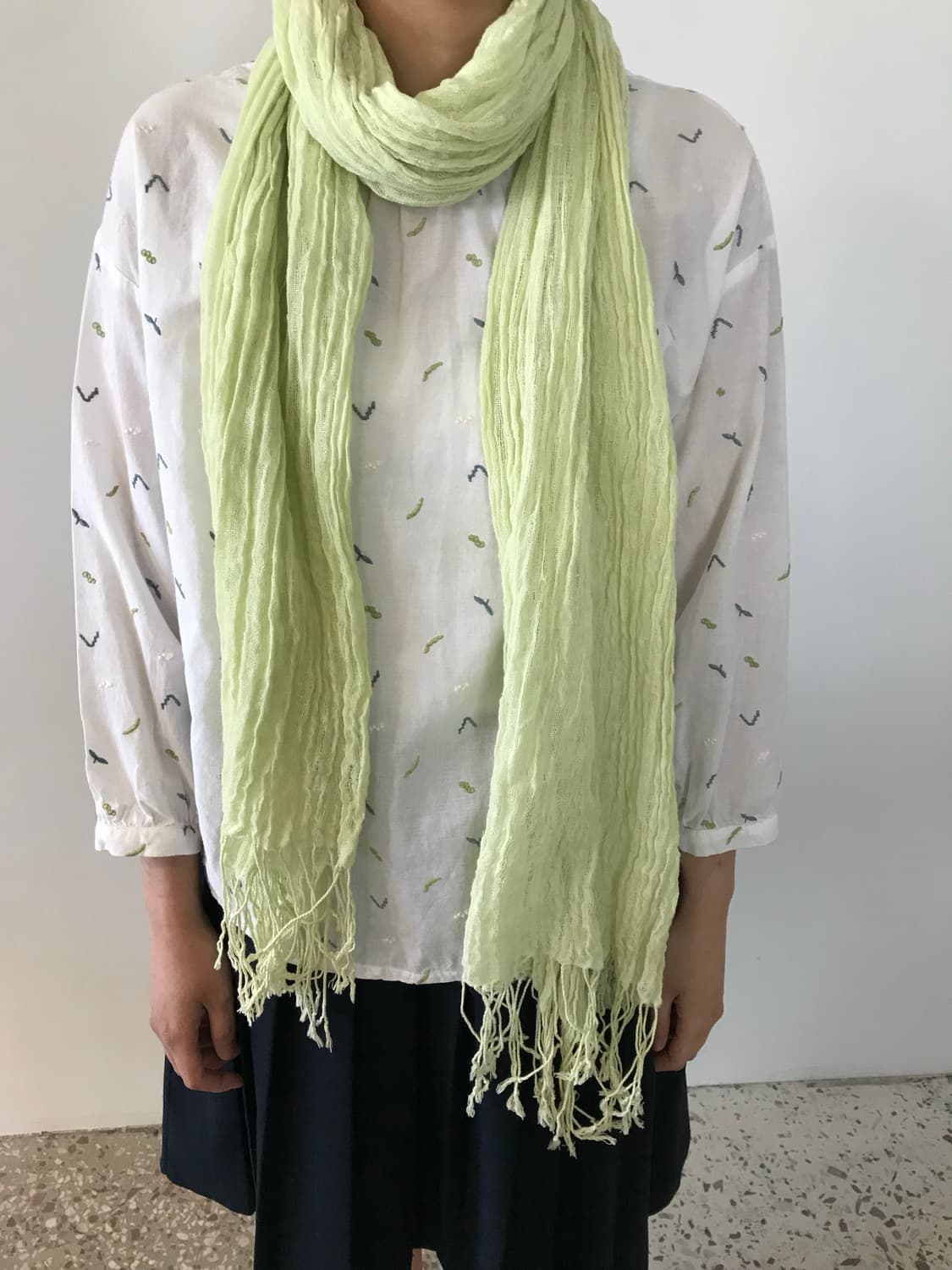 모리걸 도형 화이트 블라우스 상품이미지4