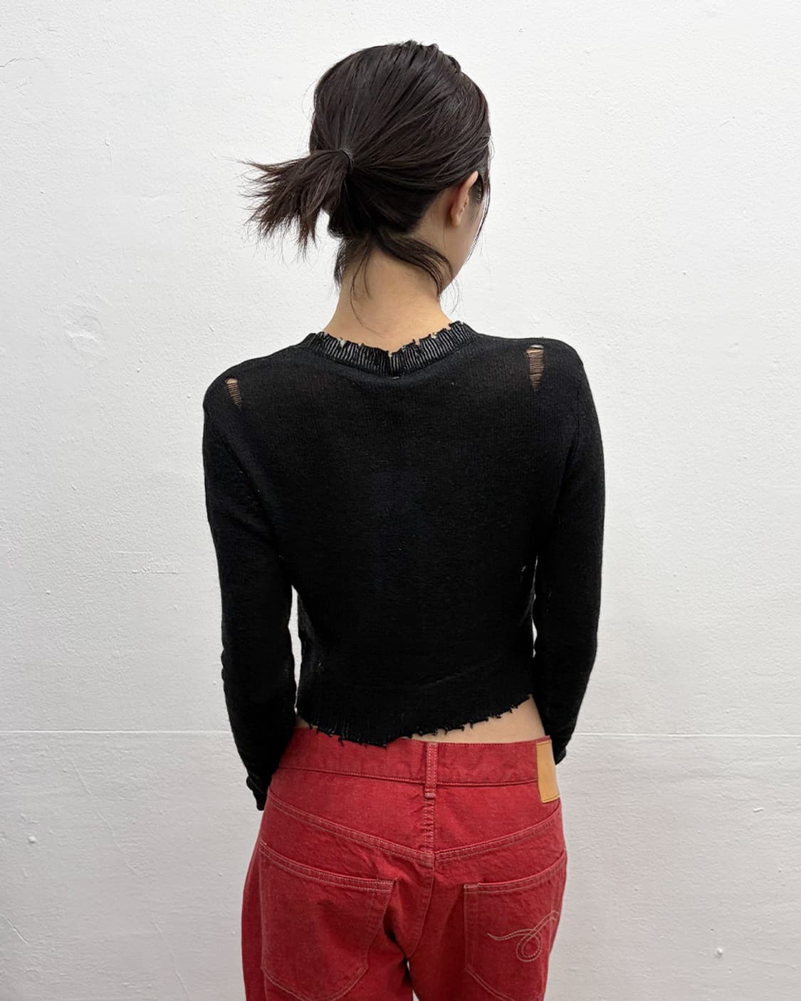 R13 플레이밍 하트 베이비 크루넥 니트 상품이미지2