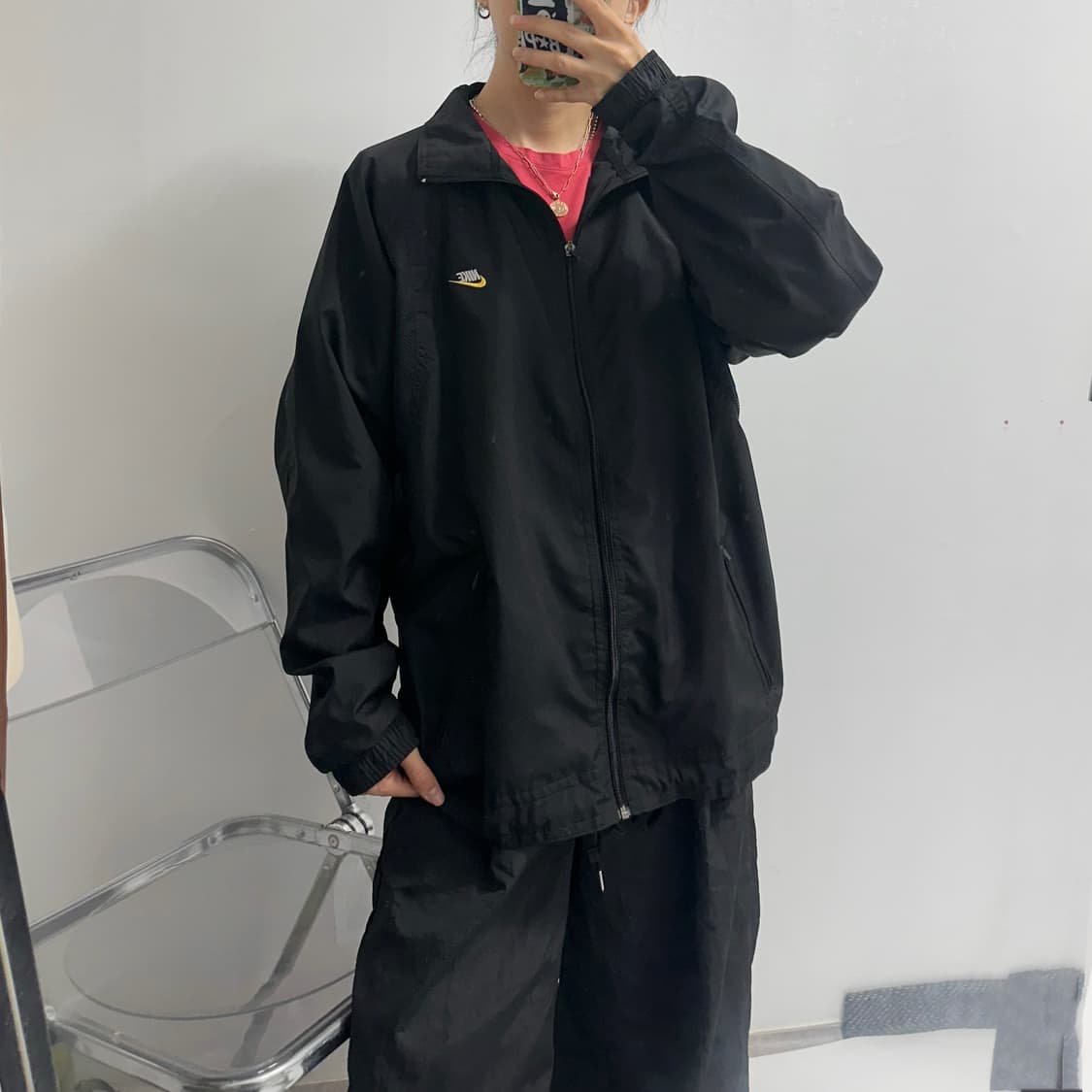 나이키 클럽 로고 올드스쿨 바람막이 상품이미지2