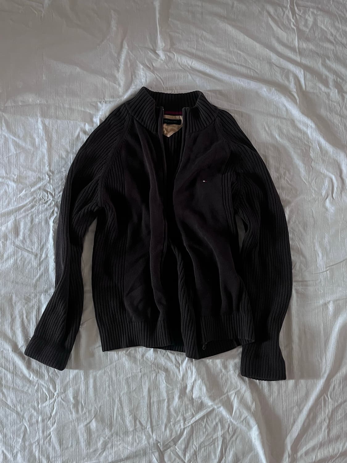 Tommy Hilfiger brown knit zip up 상품이미지1