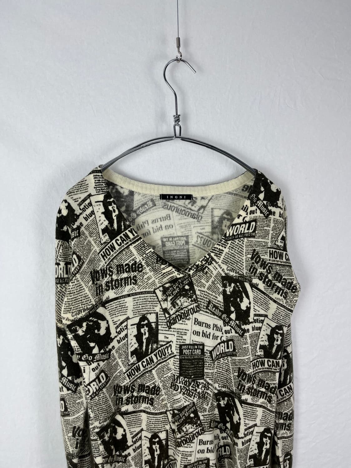 INGNI 그래픽 브이넥 니트  상품이미지3