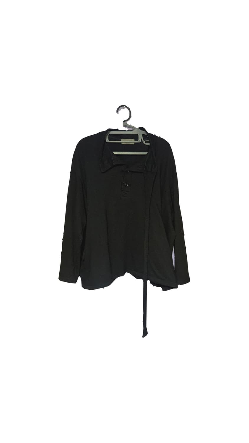 요지 야마모토 스카프 니트 블랙 상품이미지1