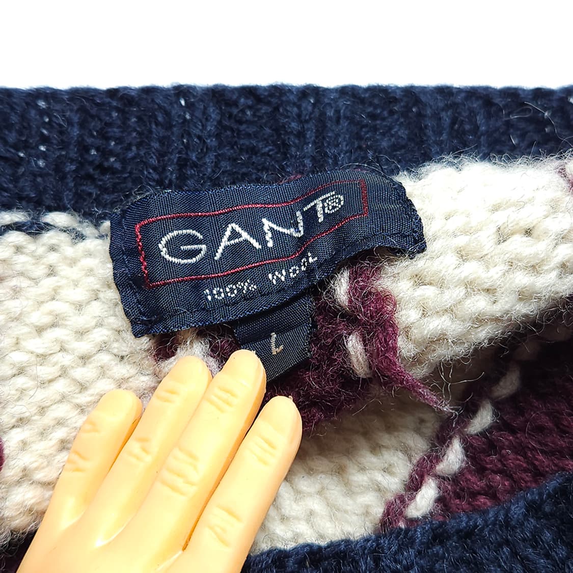 빈티지 GANT 미국 성조기 올오버 패턴 스웨터 상품이미지4