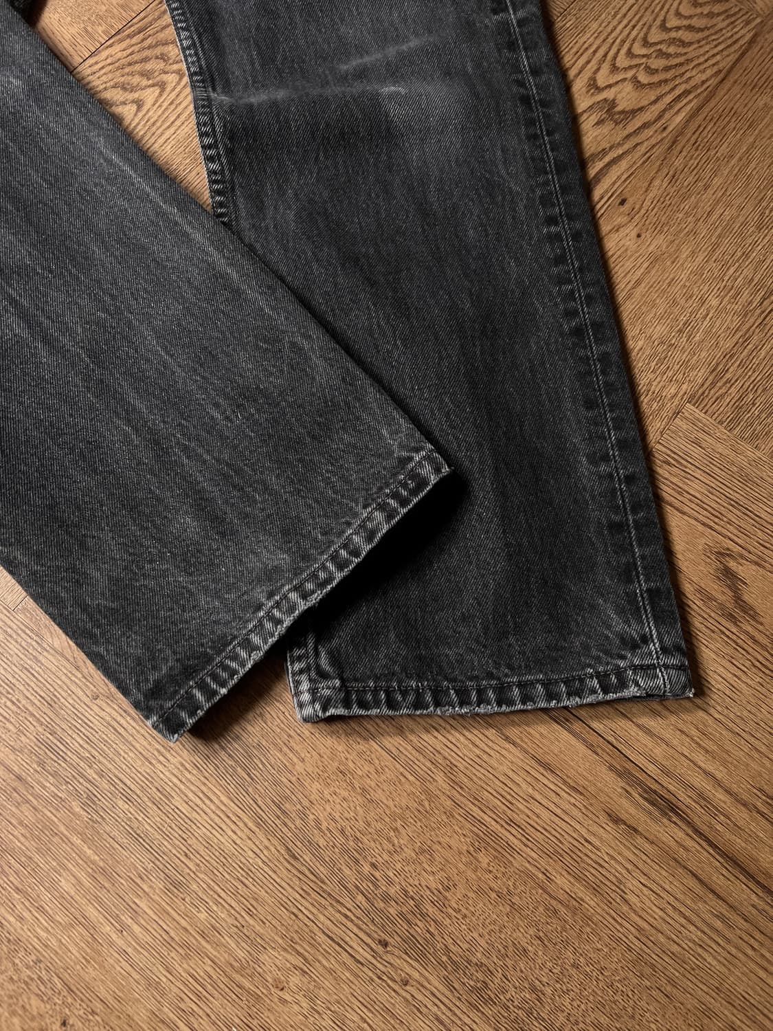 [31]90's 리바이스 501 USA Made 흑청 데님 팬츠 S23 상품이미지3