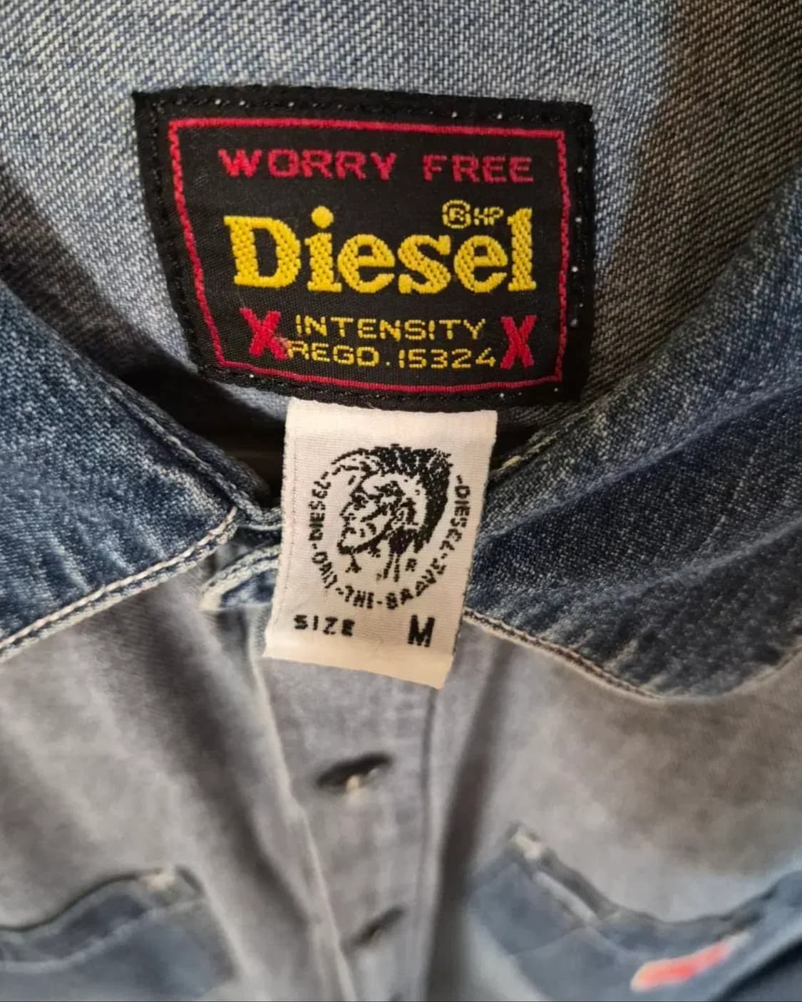 90s Italy DIESEL Denim Work Shirt (XL) 상품이미지4