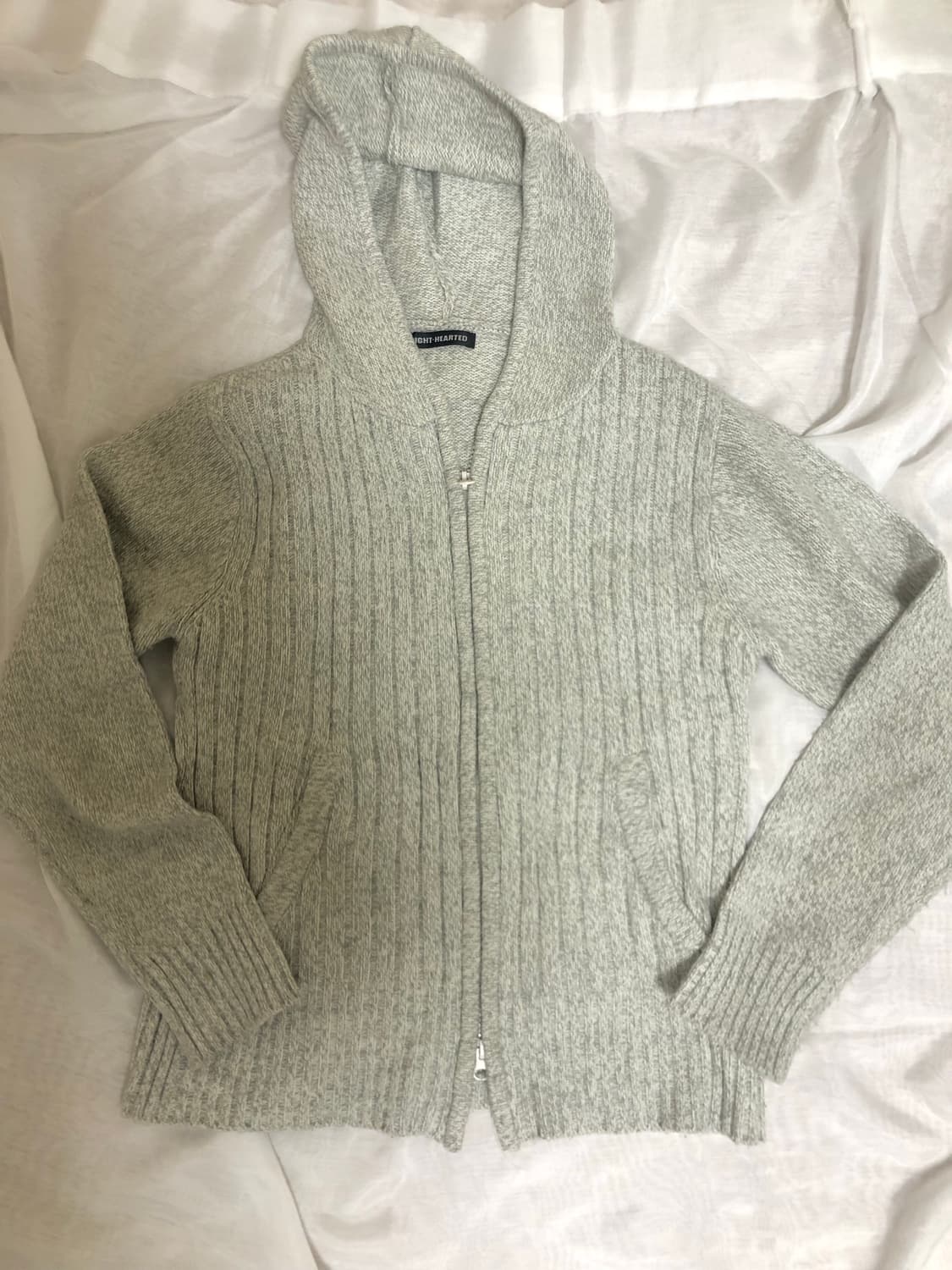 투웨이 니트 후드집업 일본 빈티지 상품이미지2