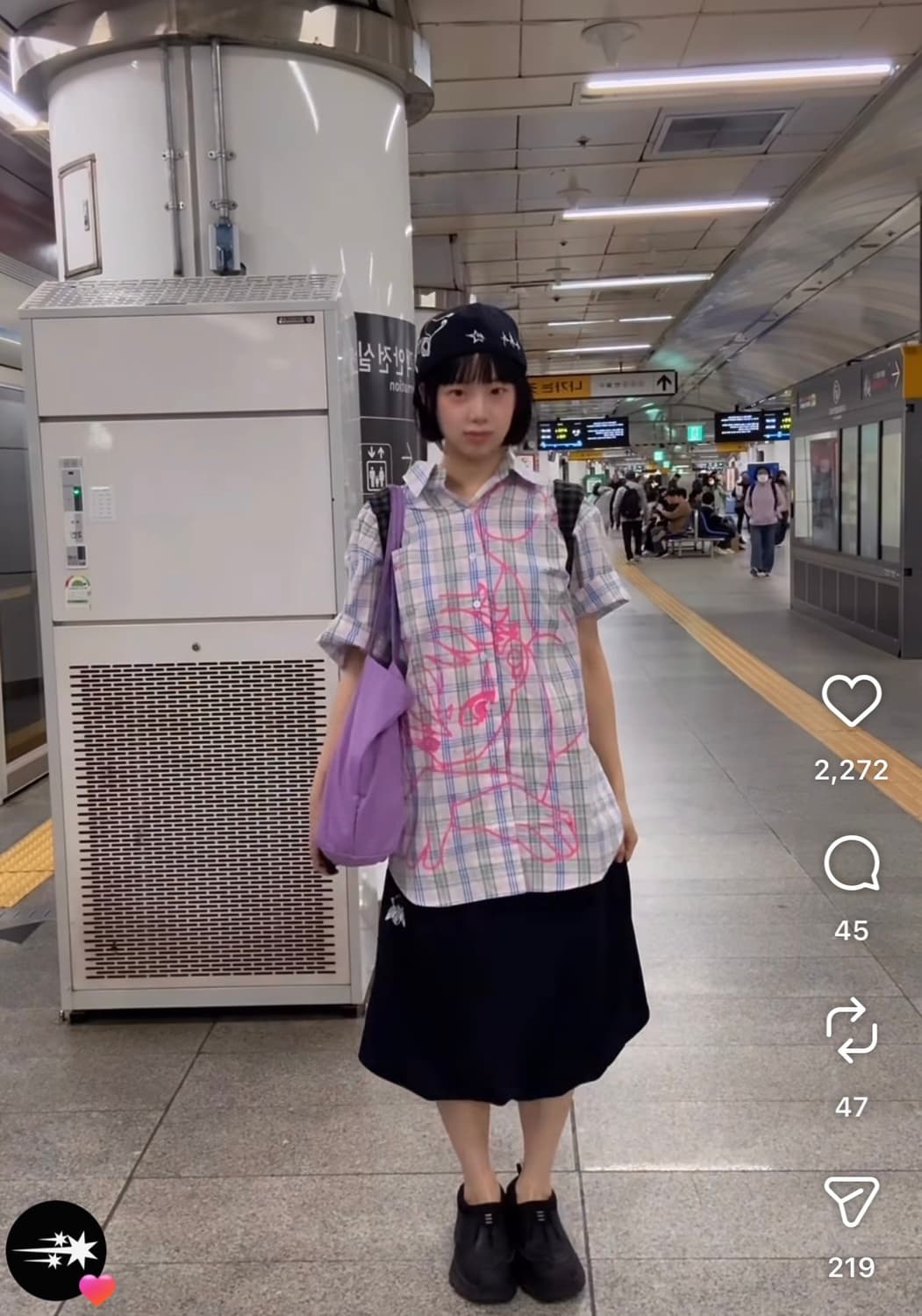 나이스고스트클럽 ANGEL CHECK BIG BIG HALF SHIRT 상품이미지2