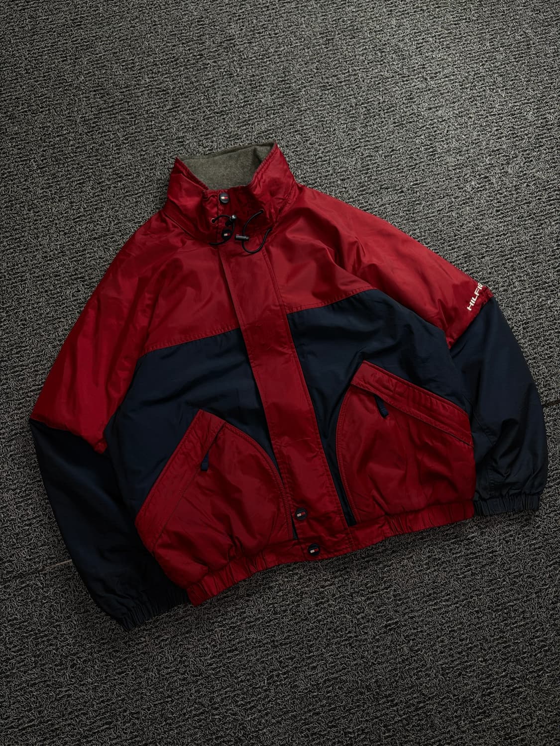 90s 타미힐피거 올드스쿨 박시핏 배색 아웃포켓 자켓 1755 상품이미지1