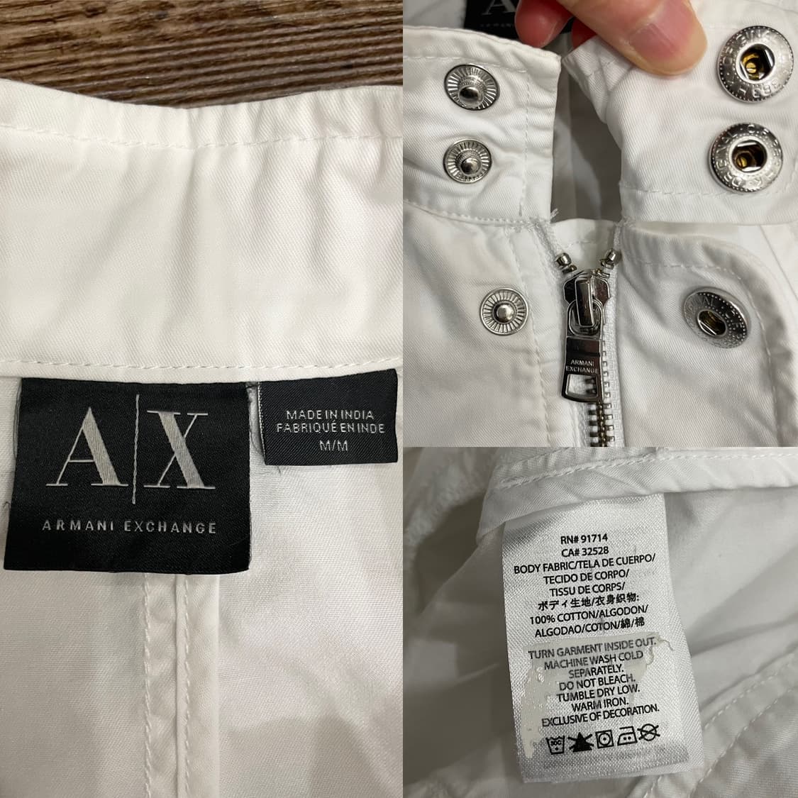 아르마니 익스체인지 화이트 라이더 자켓 상품이미지10