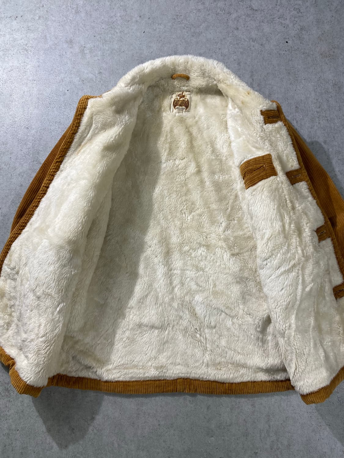 [L] 90s Horse Powers 브라운 코듀로이 시어링 자켓 상품이미지4