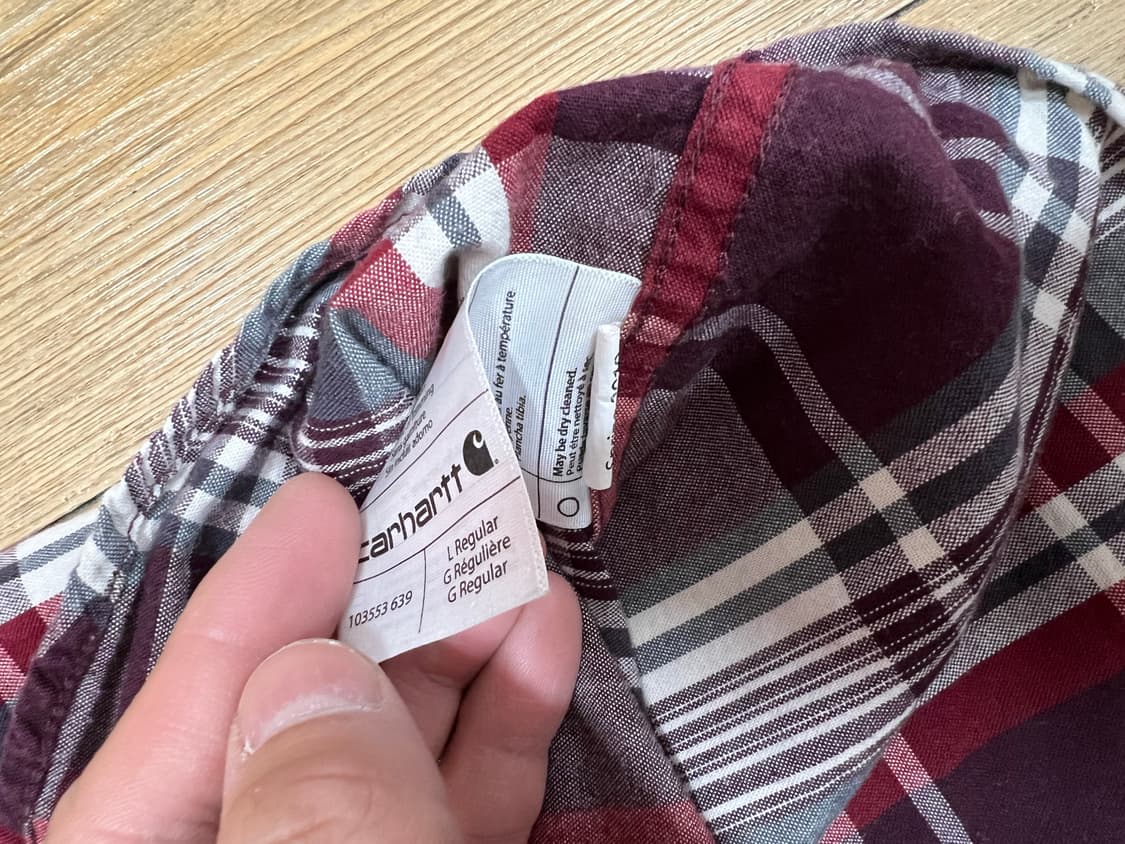 칼하트 체크 반팔셔츠 상품이미지4