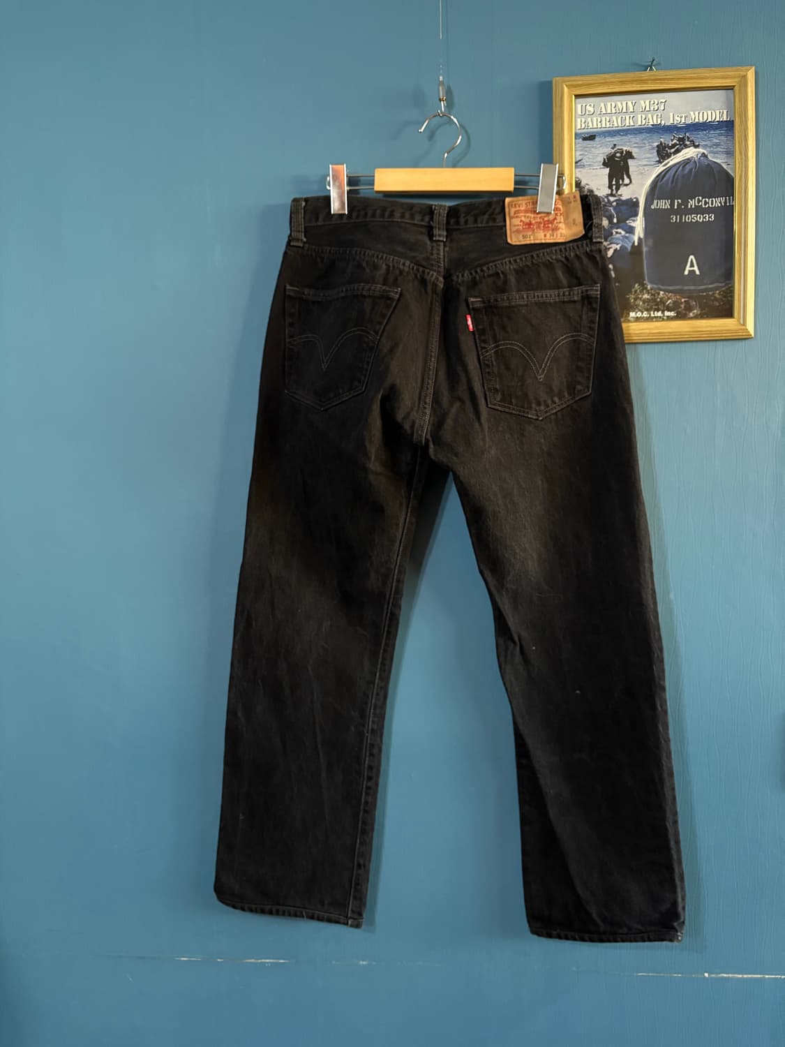 00‘s Levis Black 501 Denim Pant.  상품이미지10