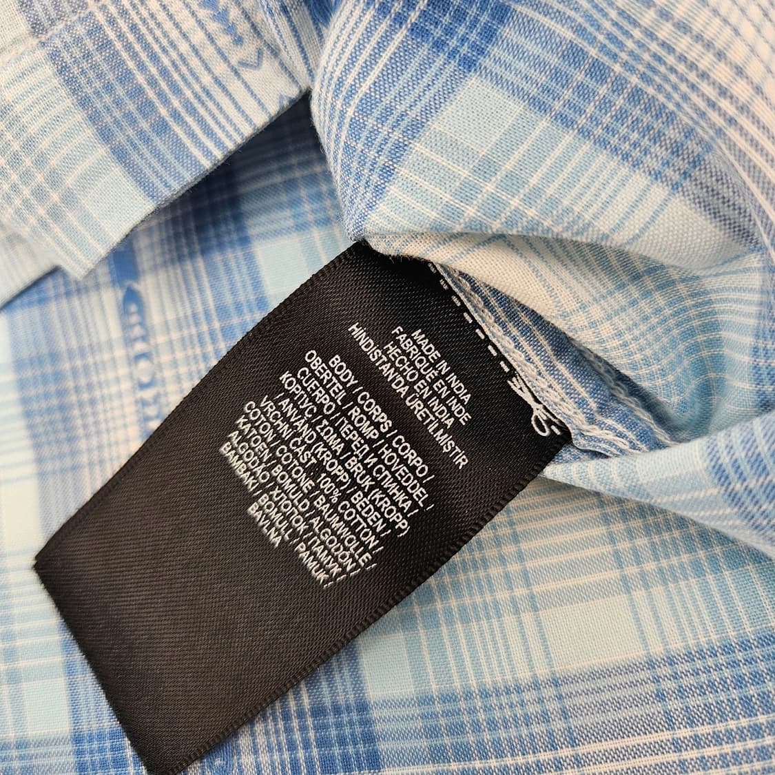 RRL 더블알엘 플래드 트윌 캠프 셔츠 스카이 블루 상품이미지10