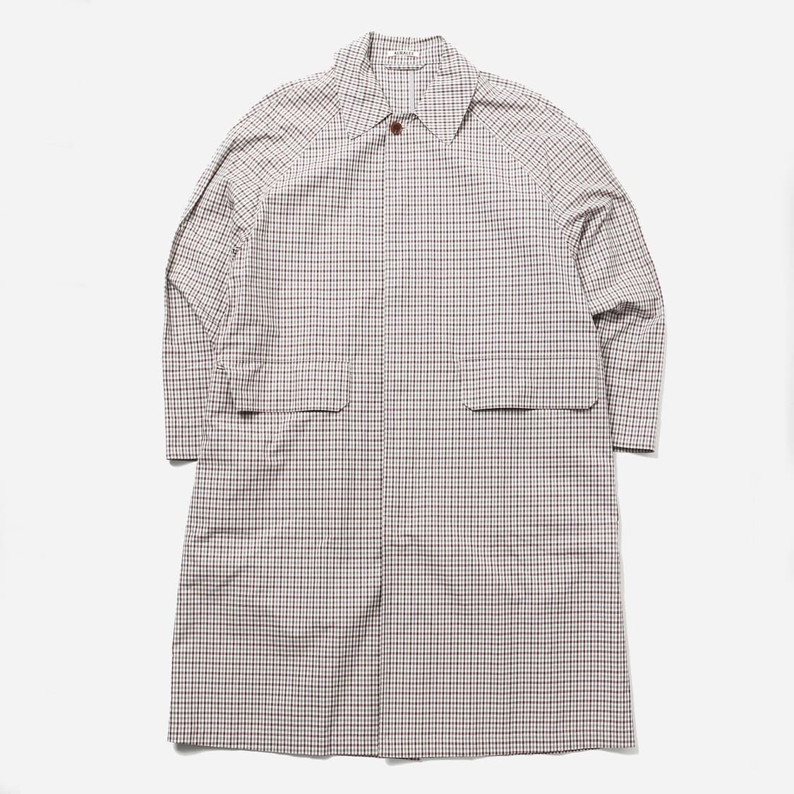 오라리 그리드체크 발마칸 코트  상품이미지1