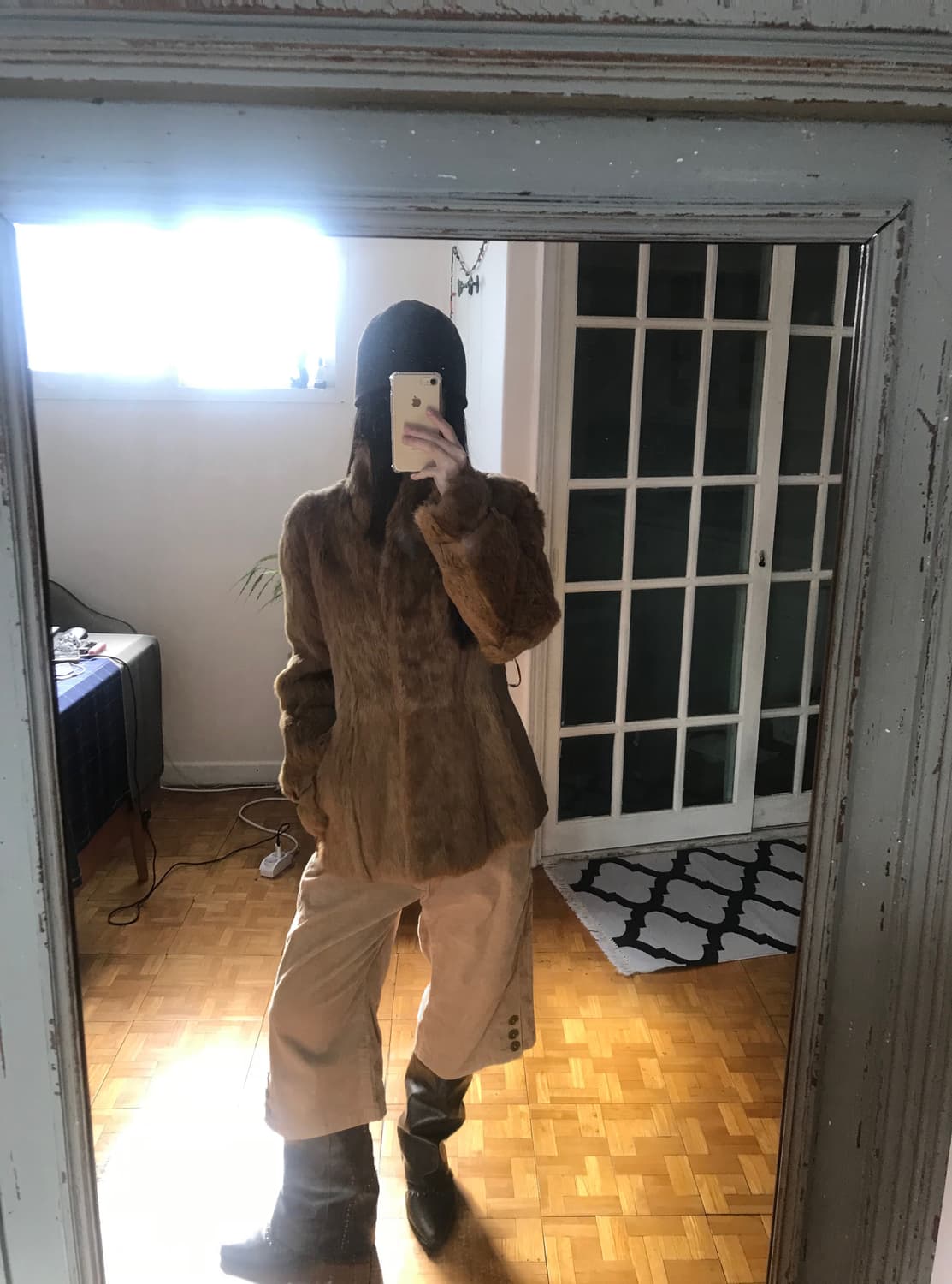 vintage leather fur jacket 상품이미지2