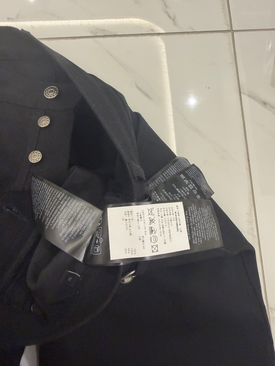 구찌 뎀나 홀스빗 데님 블랙 32 상품이미지3