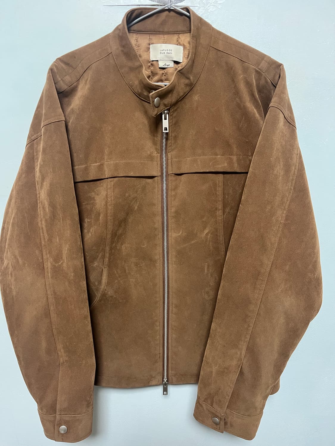 LAFUDGE 스웨이드 블루종 자켓 브라운 상품이미지1