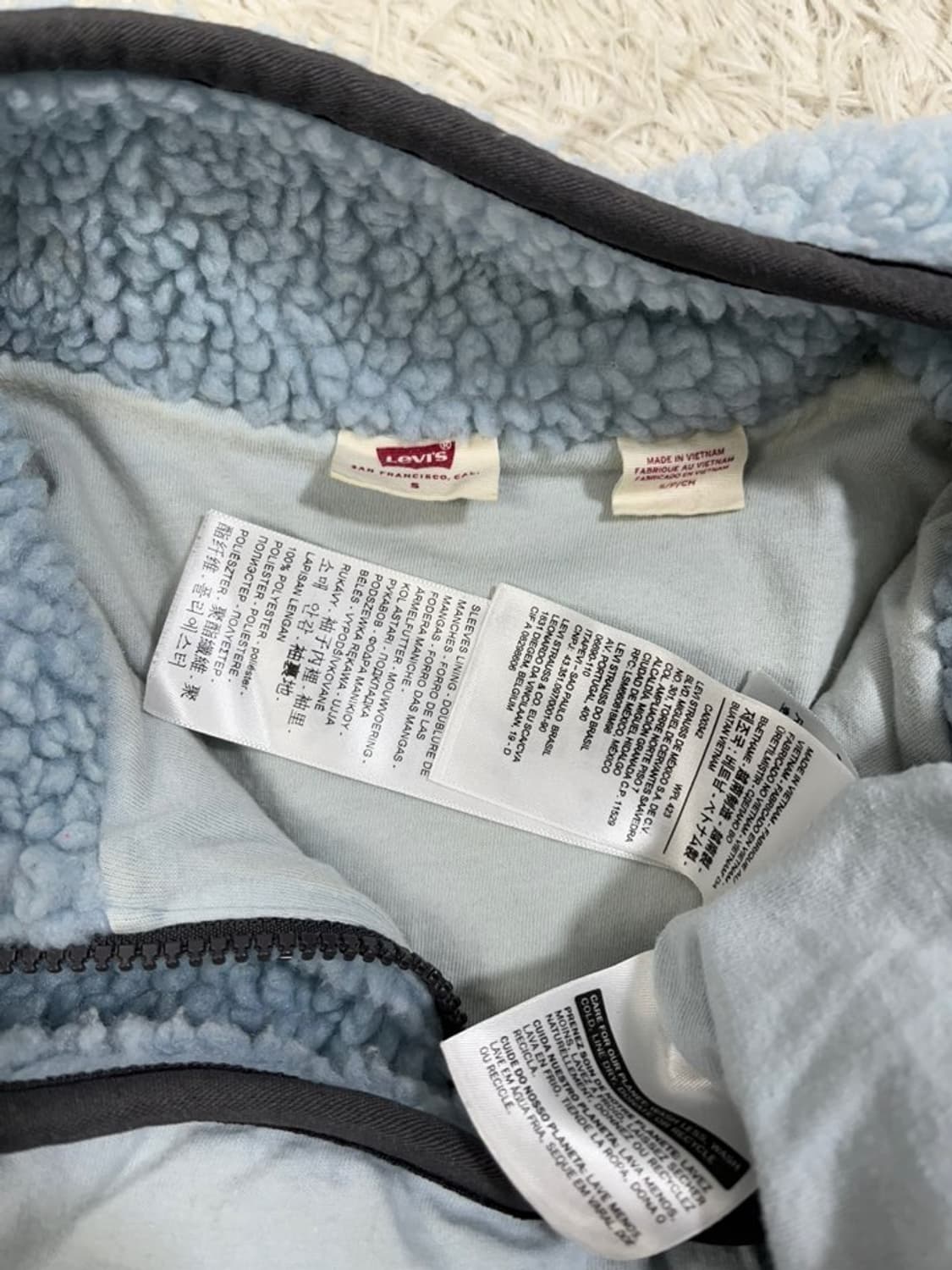 리바이스 크롭 반집업 후리스/#2898 상품이미지4