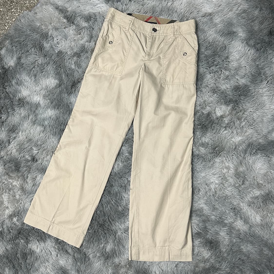 버버리 여성 나팔핏 면바지 38 상품이미지1