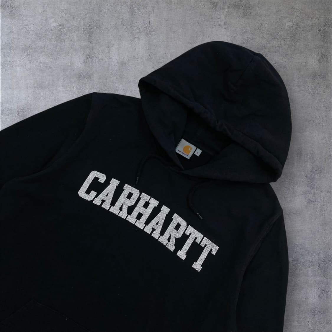 칼하트 스펠아웃 블랙 후드티 상품이미지2