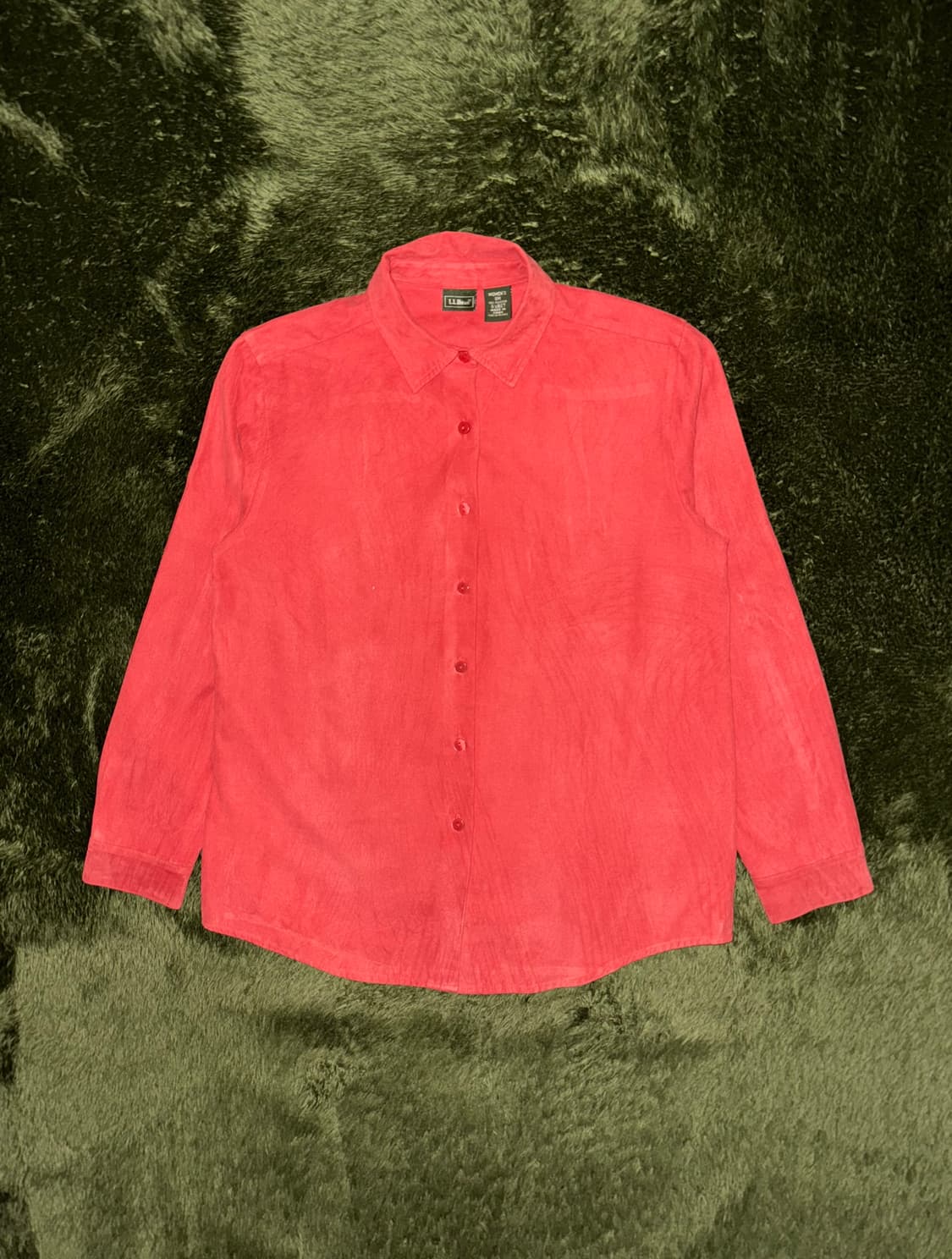 [SM] L.L.Bean 엘엘빈 폴리 텍스쳐드 릴렉스핏 셔츠 레드 상품이미지1