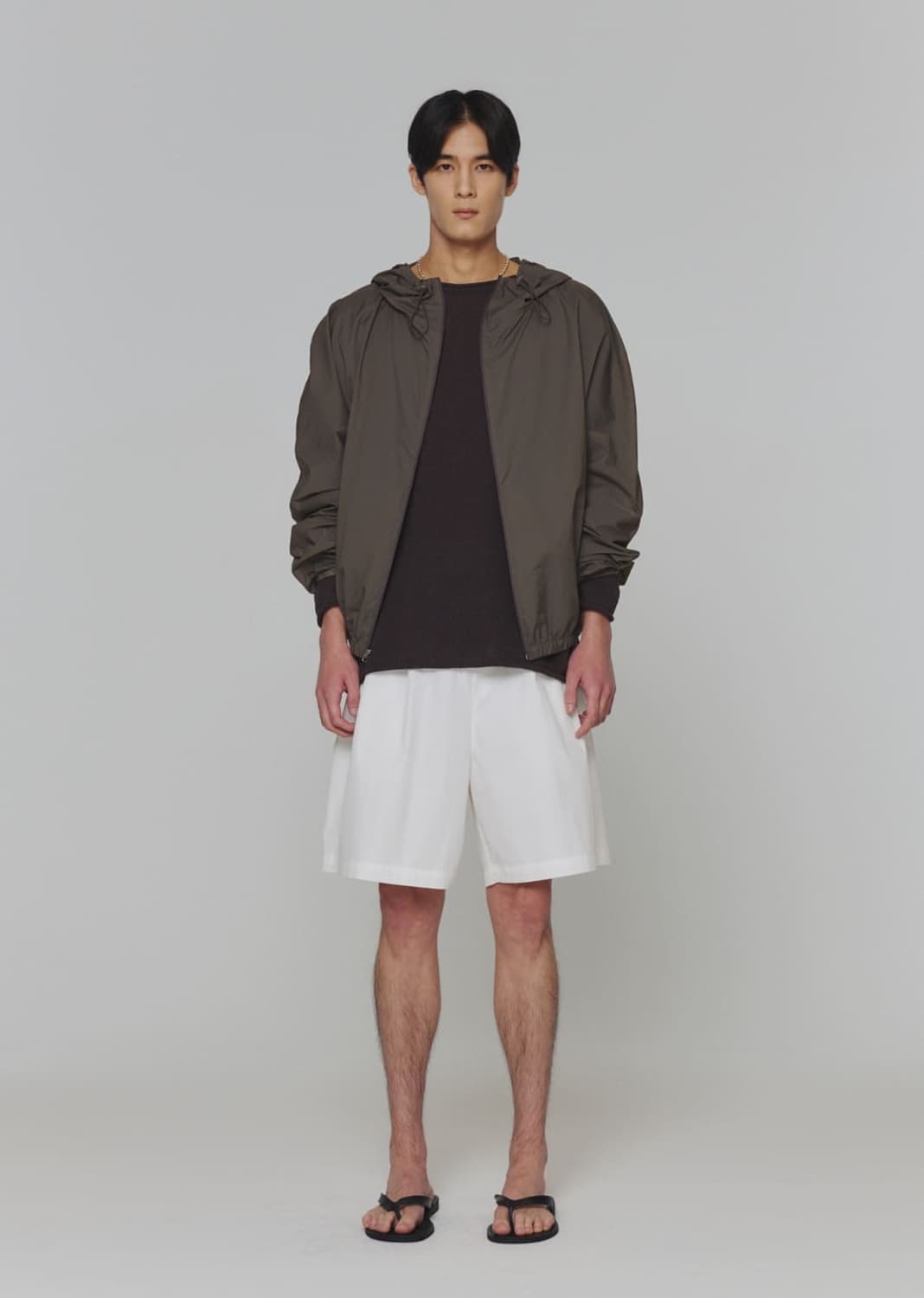 AMOMENTO SHEER NYLON HOODED JUMPER 상품이미지3