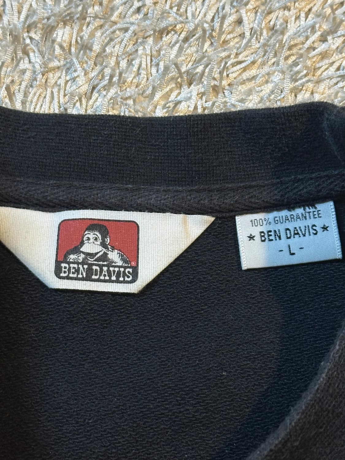 벤데이비스 BEN DAVIS 로고 맨투맨 블랙 상품이미지5