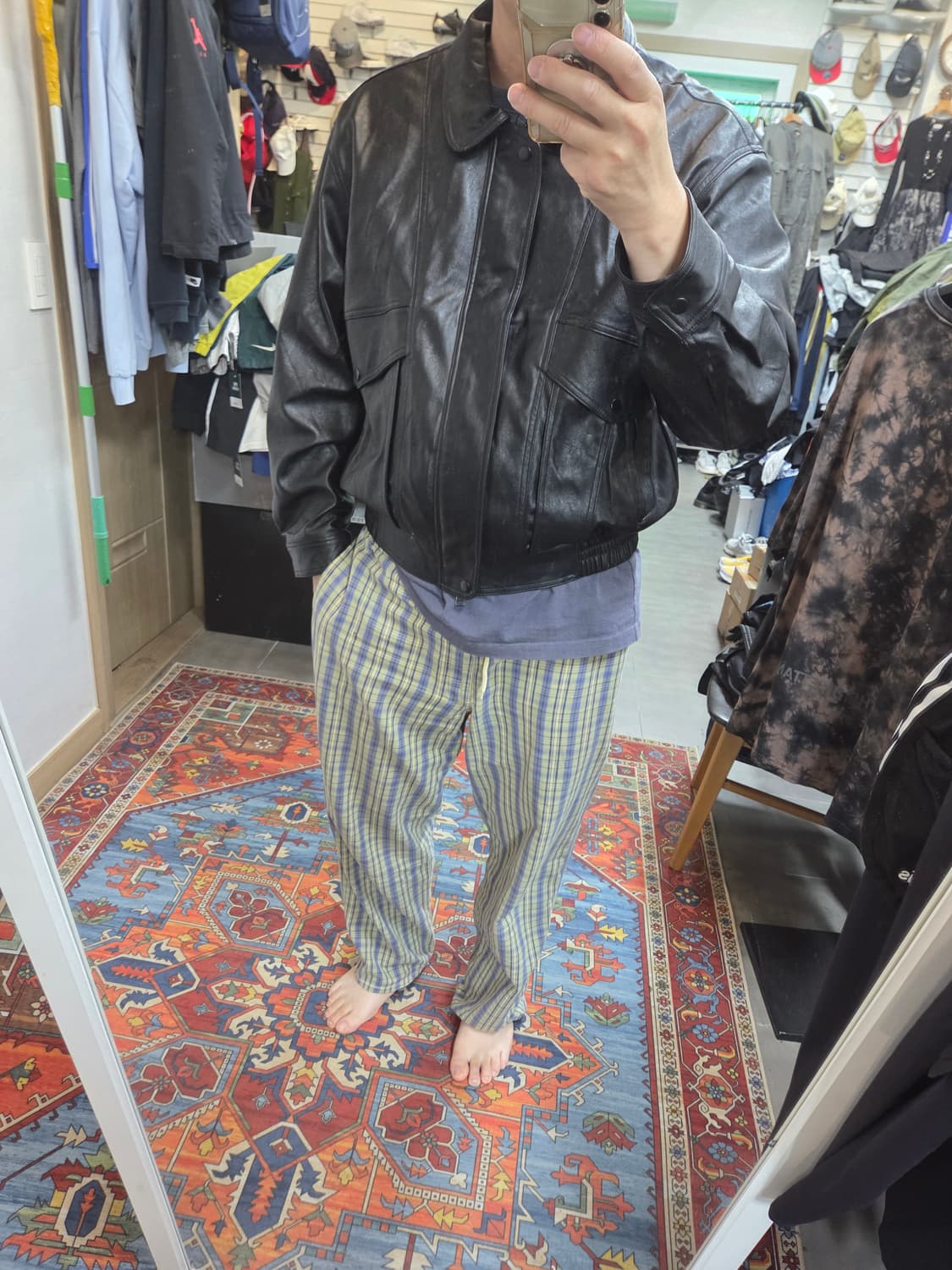 파르티멘토 투웨이 레더 봄버자켓 L 오버핏  상품이미지7