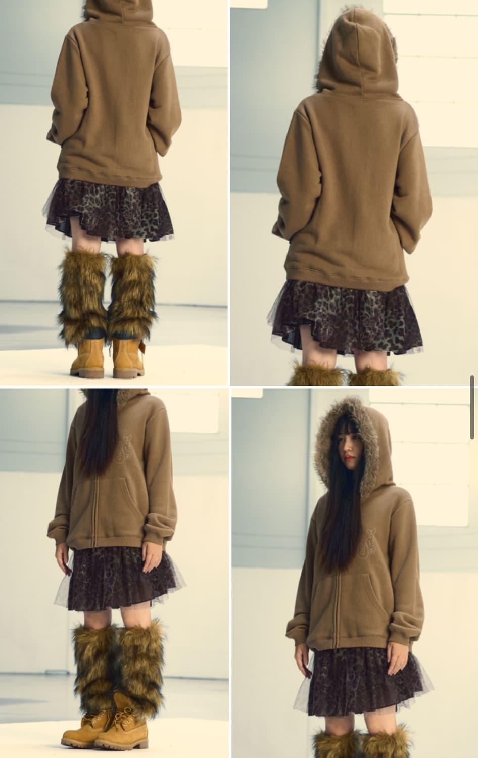 나이스고스트클럽 퍼 후드집업dark fantasy fur hoodie  상품이미지3