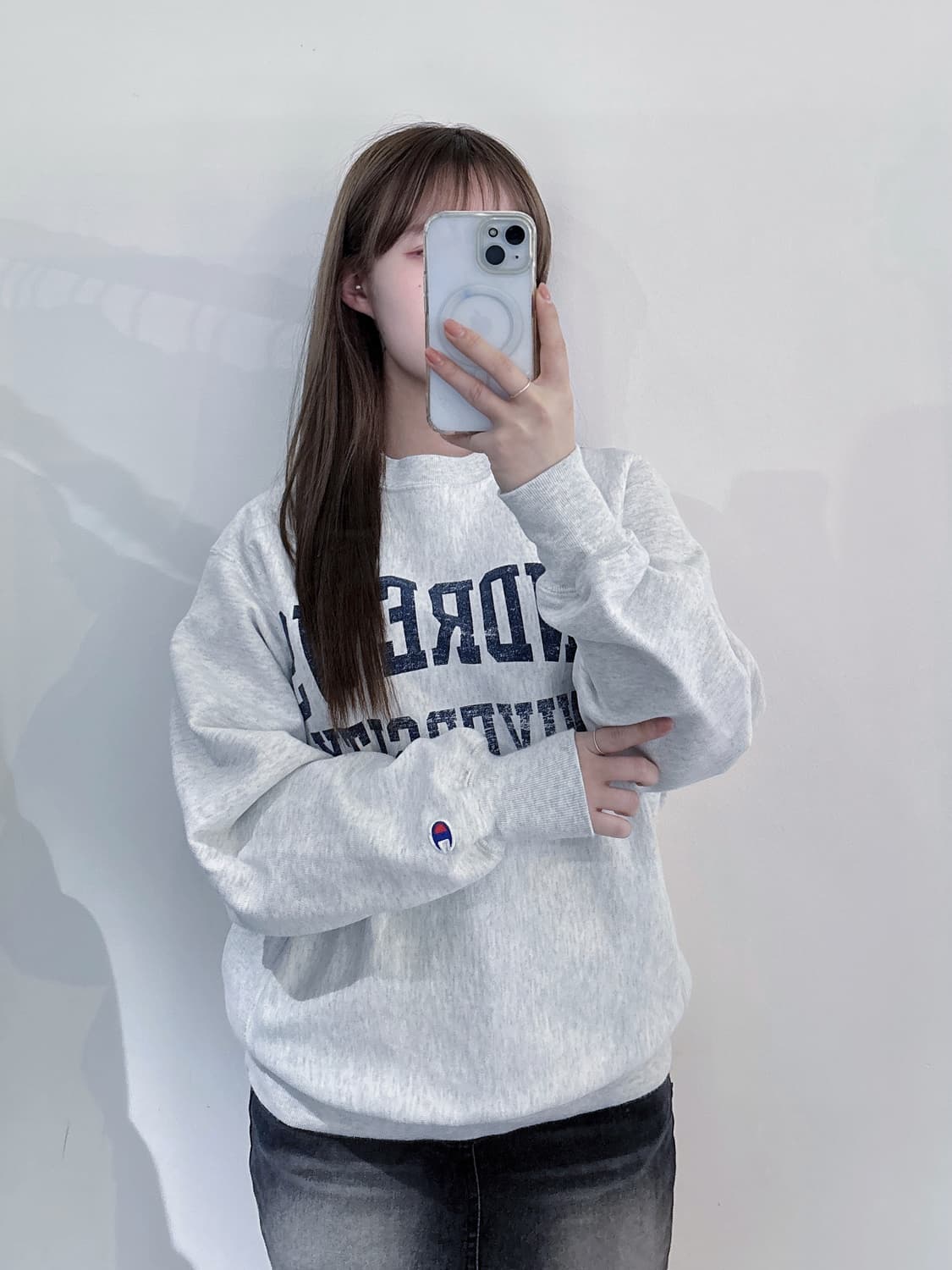 챔피언 00‘s 앤드류스 유니버시티 리버스위브 맨투맨 상품이미지2