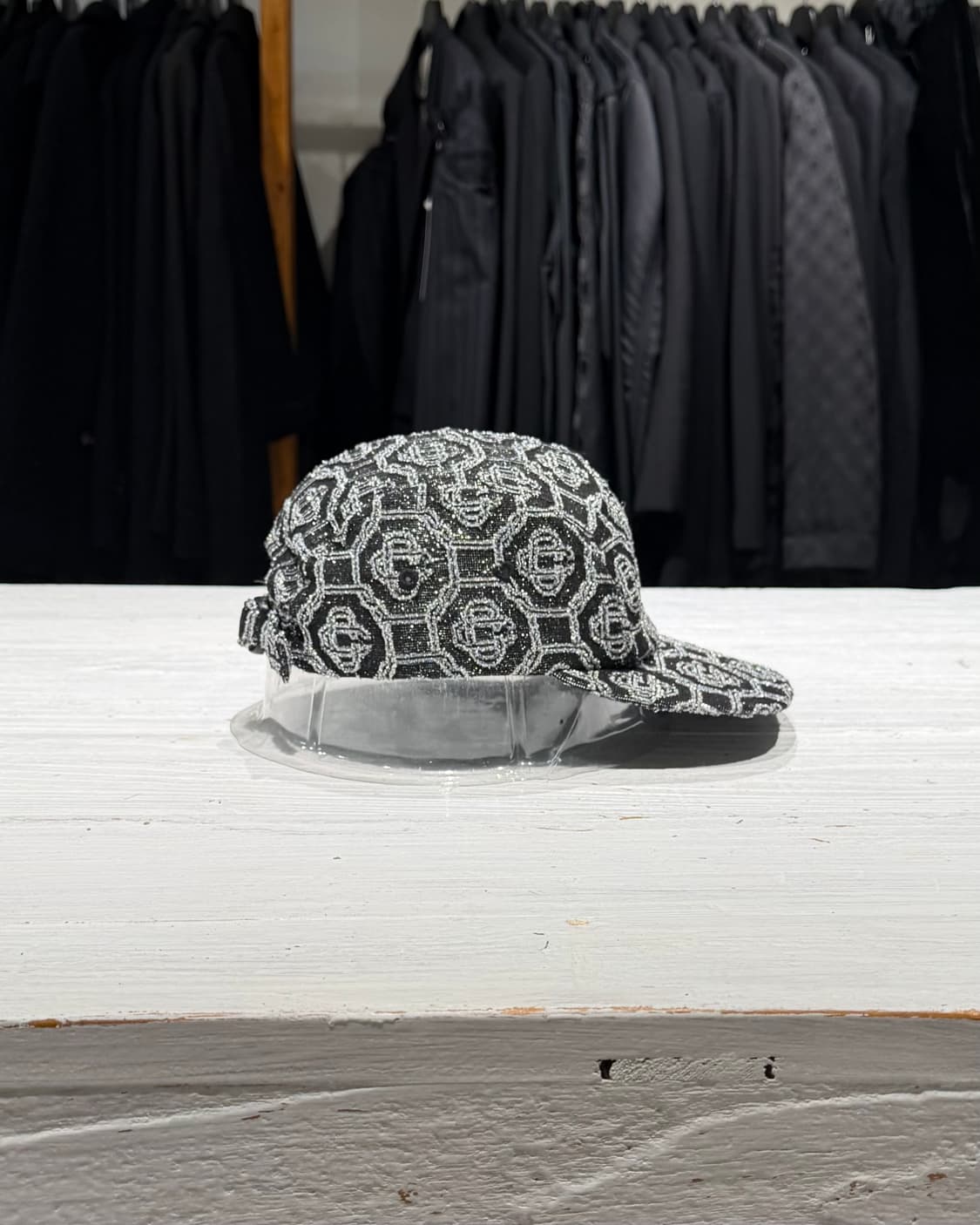 카사블랑카 블랙실버 테니스 클럽 모노그램 패턴 제트 캡 상품이미지3