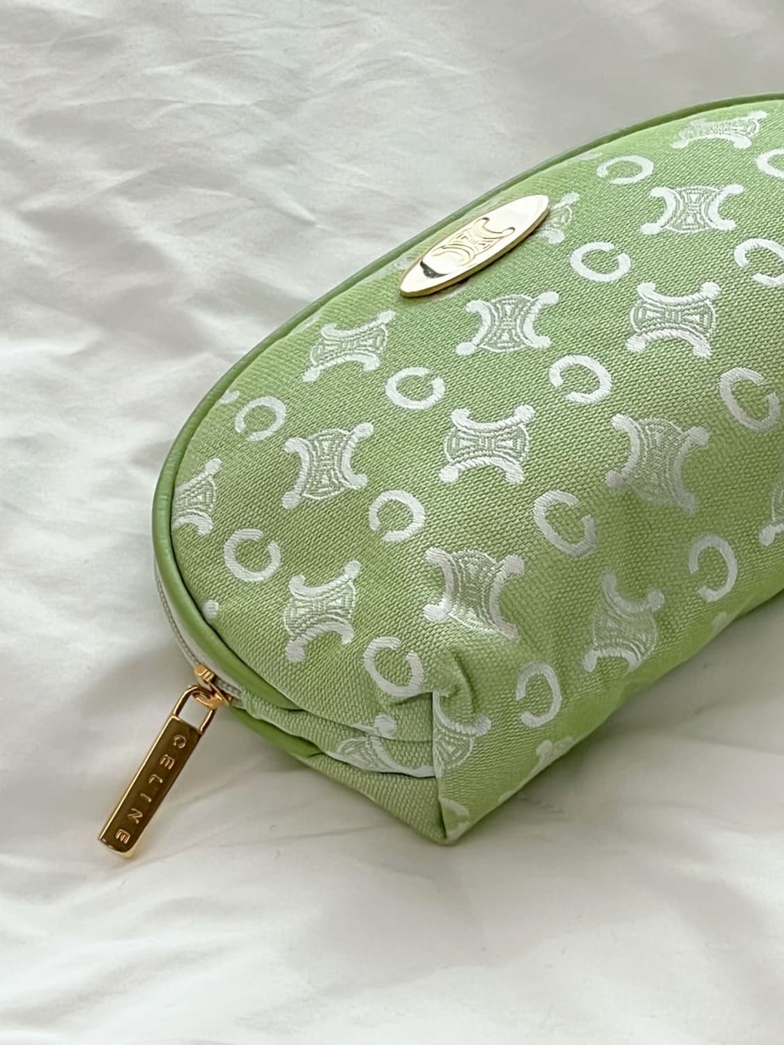 [새상품] celine / 셀린느 파우치 옐로우그린 상품이미지7