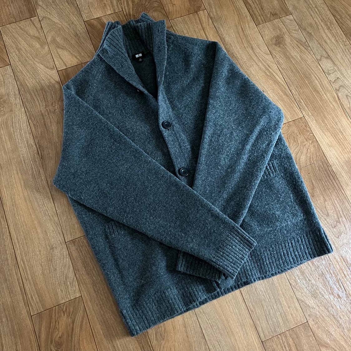 유니클로 수플레얀 가디건 그레이 M 상품이미지2