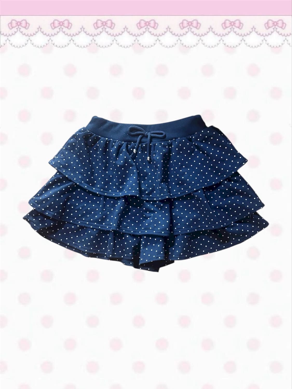빈티지 네이비 도트 캉캉 스커트 큐롯 히메갸루 오네갸루 상품이미지1