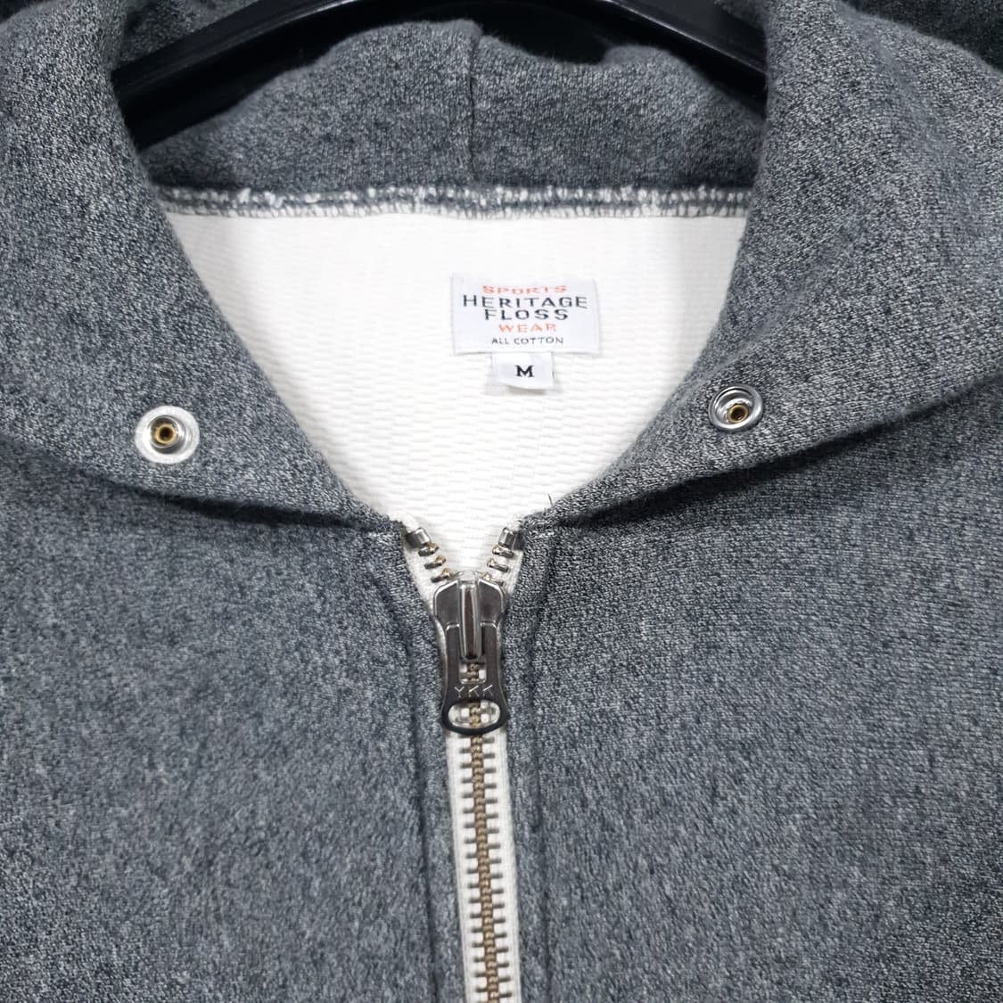 M (95) 헤리티지플로스 초판 후드집업 자켓 그레이 상품이미지4