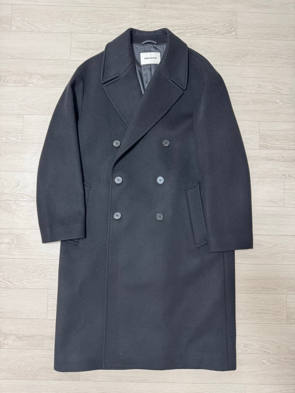 인사일런스 캐시미어 더블 롱 코트 BLACK/S 상품이미지1