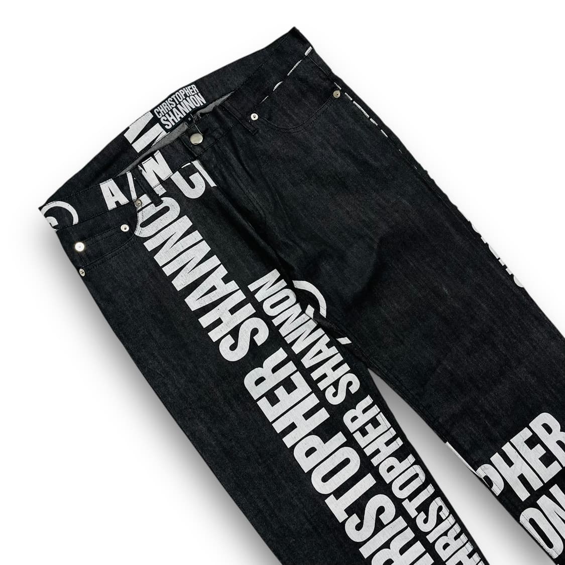 크리스토퍼 섀넌 스펠아웃 러브 로고 데님 팬츠 상품이미지3