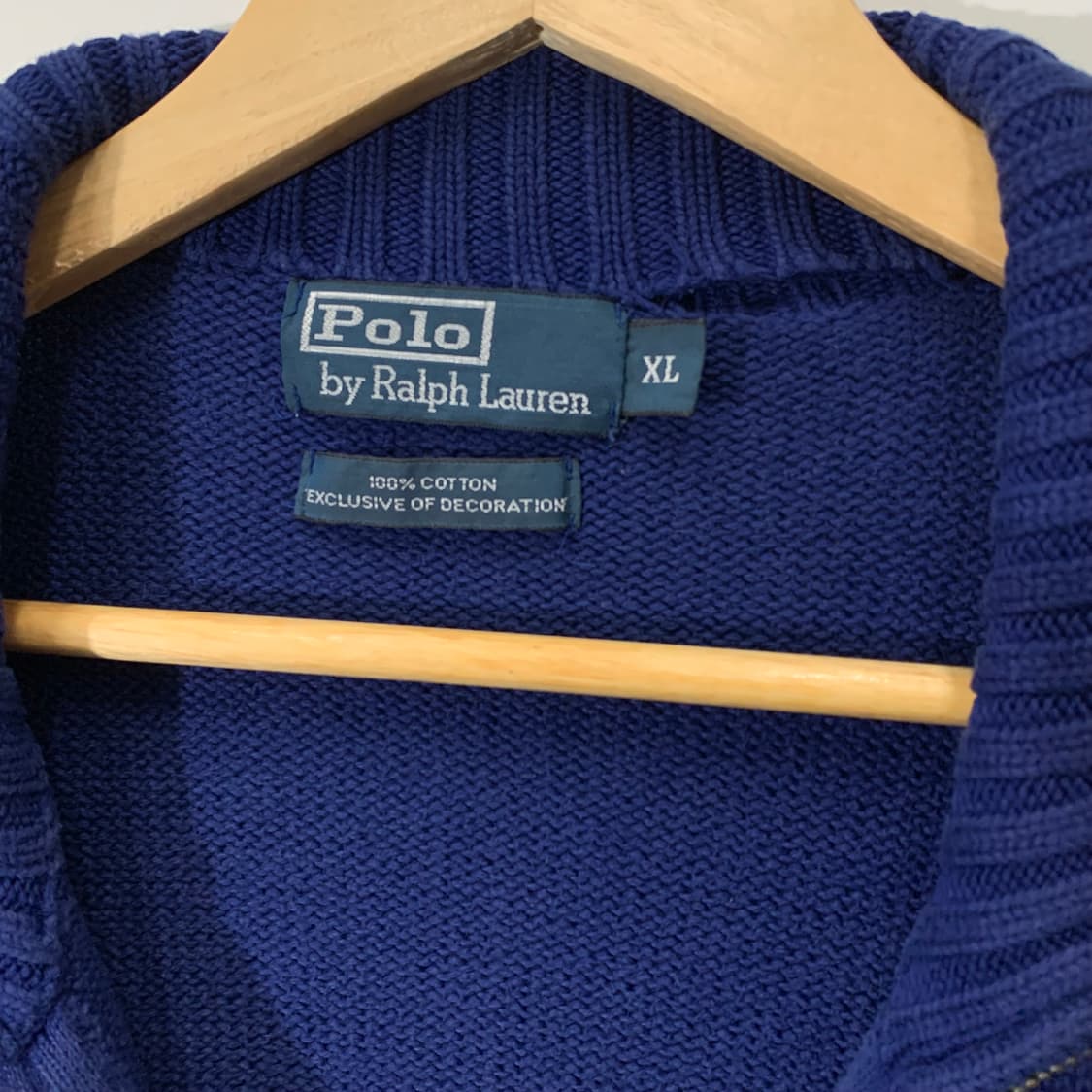 폴로 투웨이 코튼 니트 집업 상품이미지3