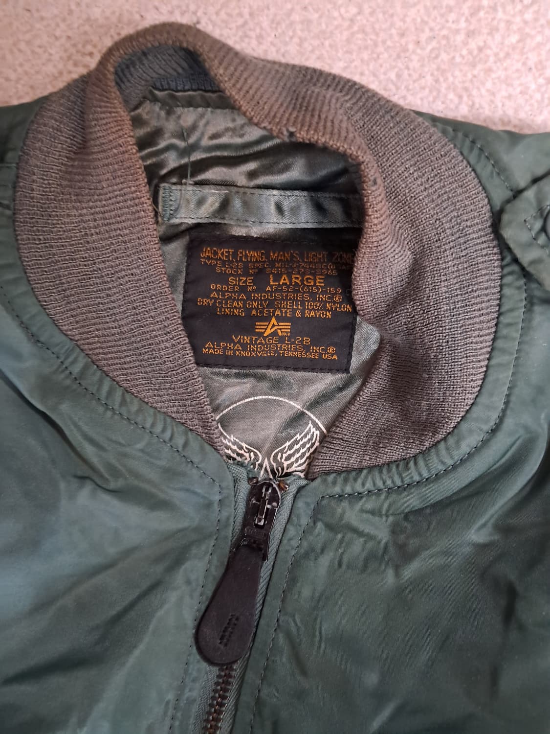 오리지날 알파사 L-2B미공군 자켓 상품이미지3