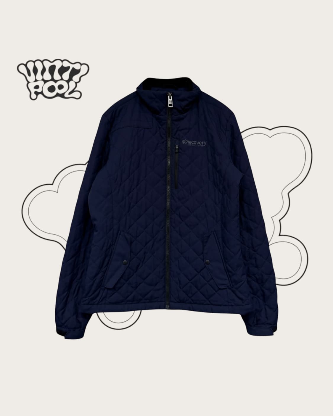 디스커버리 퀼팅 패딩 자켓 95 네이비 상품이미지1