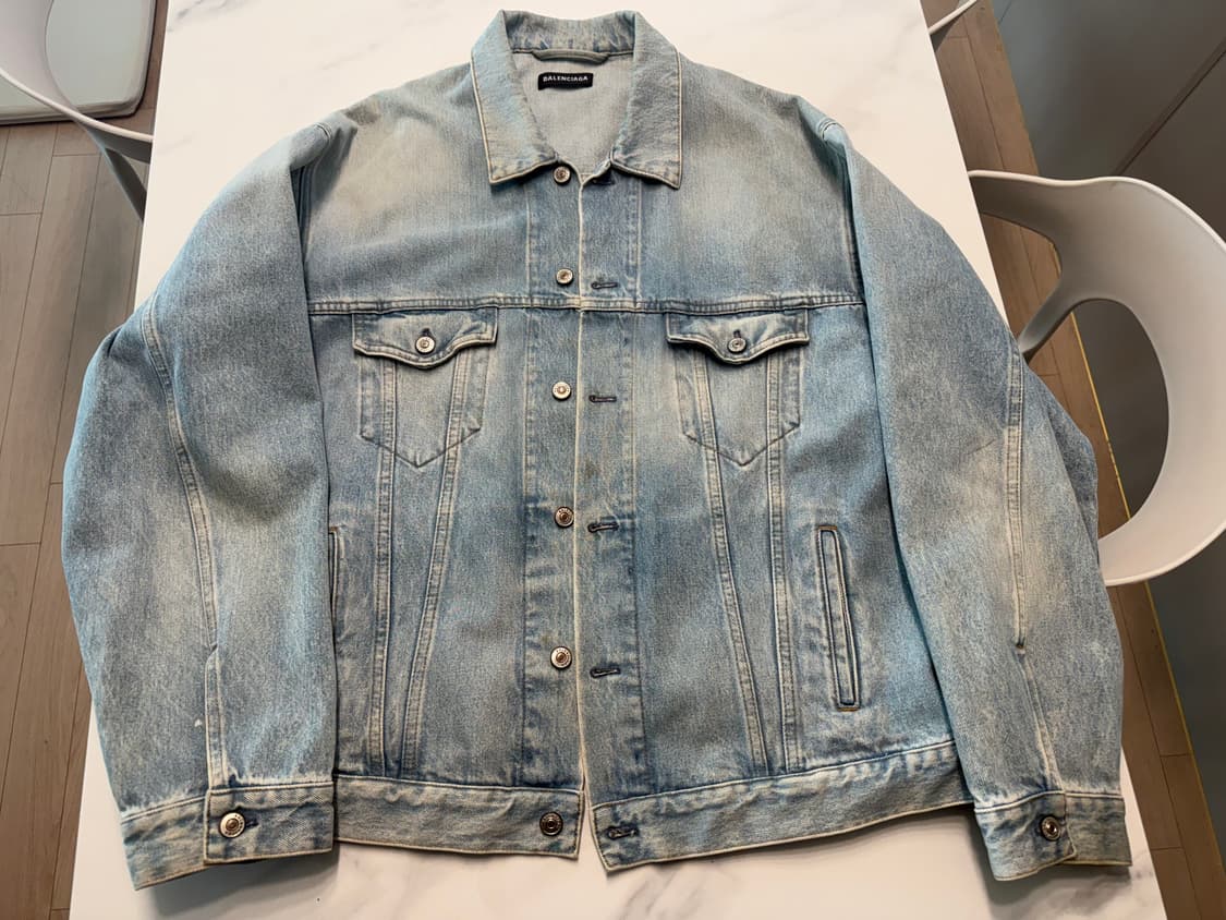 발렌시아가 레인보우 데님 자켓 XXL 정품 상품이미지5