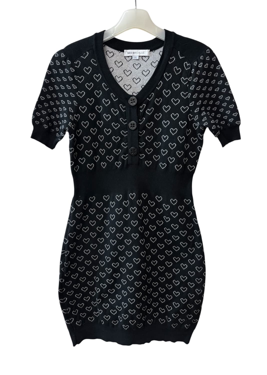 See by Chloe 코튼 반소매 니트 원피스 55 상품이미지1