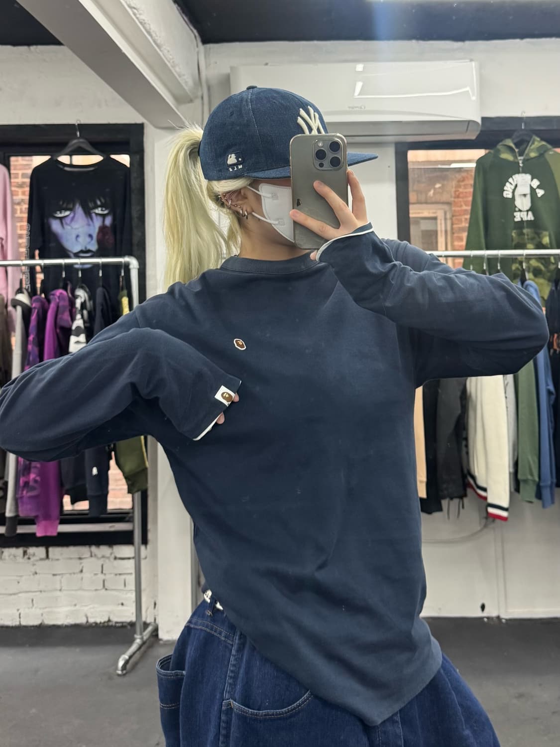 베이프 원포인트 리버시블 롱슬리브 상품이미지4