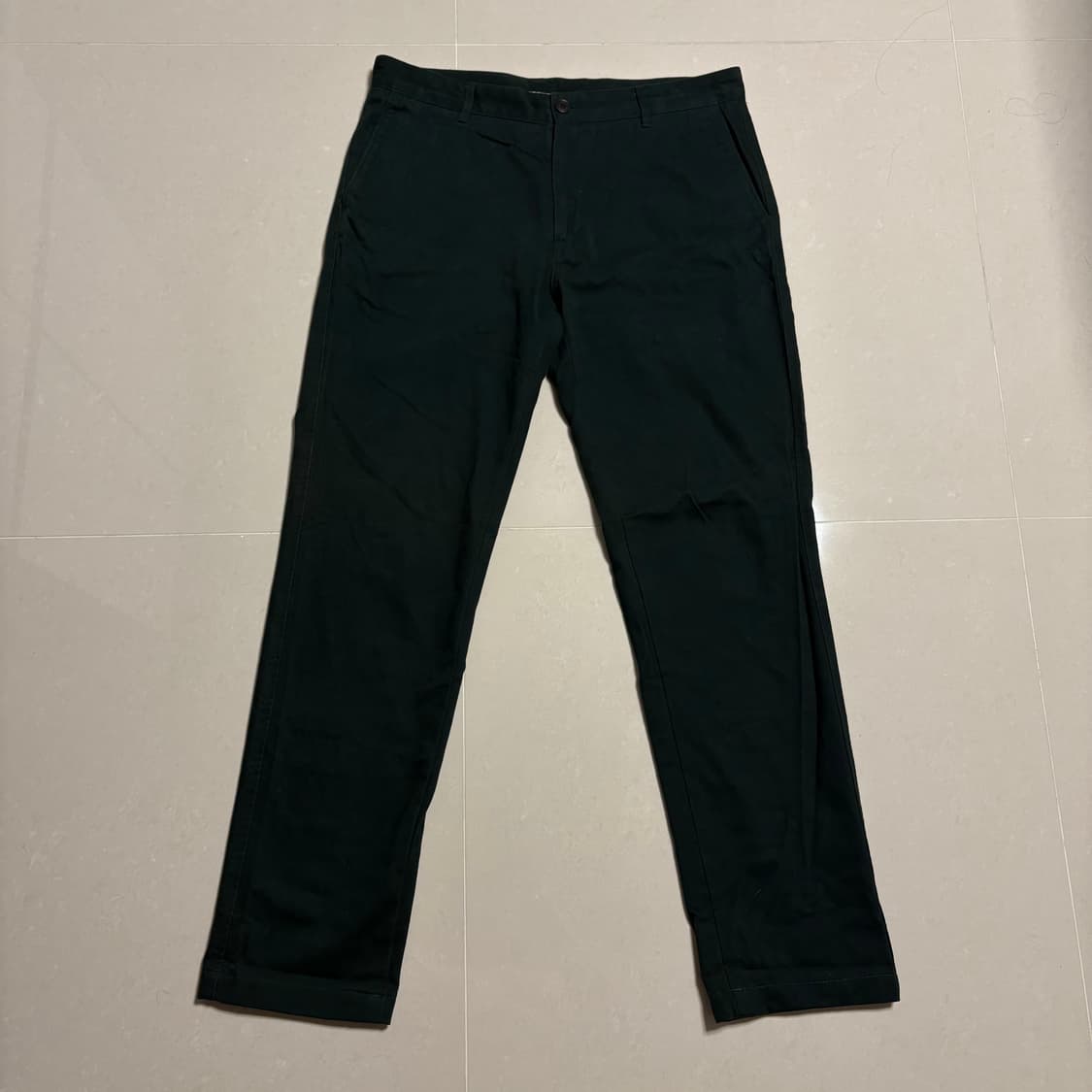 정품 라코스테 다크그린 치노팬츠 카키 면바지 34인치 상품이미지3
