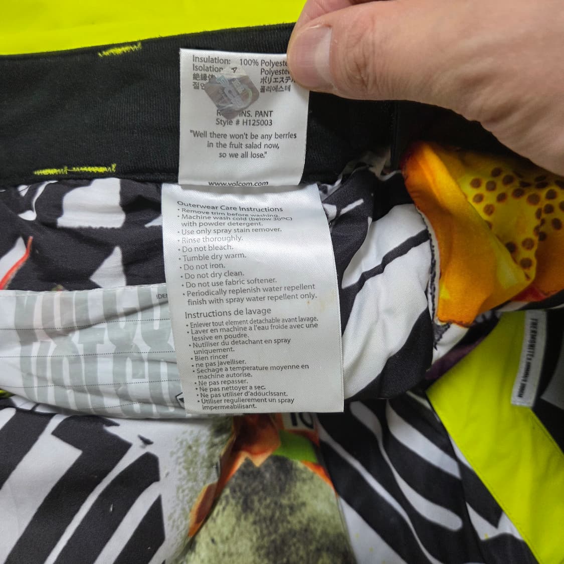 VOLCOM 볼컴 스키복바지 스노우보드 바지  상품이미지8