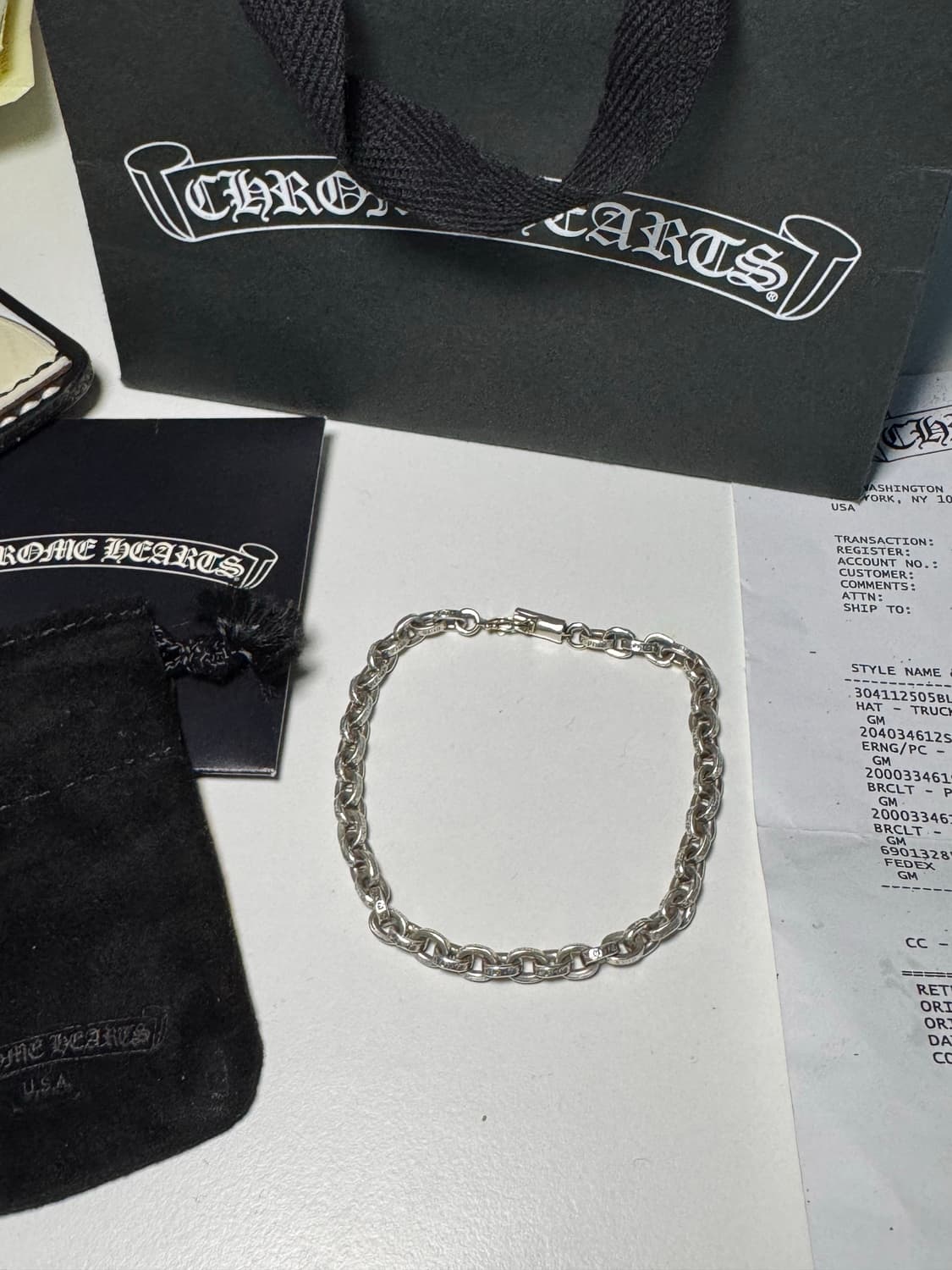 크롬하츠 페이퍼체인 팔찌 8인치 상품이미지3