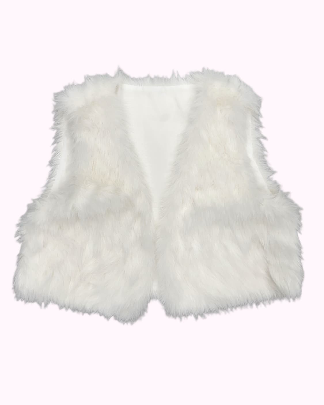 white fur vest jacket 상품이미지1
